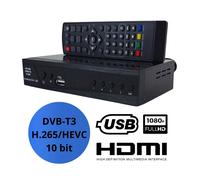 Digitale Terrestre DVB-T3 H.265/HEVC 10 Scart HDMI USB LAN Ricevitore Full HD