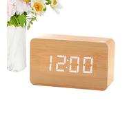 Digitaler Holzwecker - Nachttisch Digitaluhr mit großem Display | Holz Wecker Uhr | 3 Alarmeinstellungen mit Wochentags Wochenendmodus, elektrische Tischuhr aus für Schlafzimmer Büro