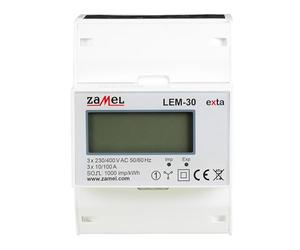 Digitales 3-phasen-energiezähler 100 a, 4-mod typ: LEM-30