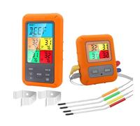 Digitales Fleischthermometro - Termometro per Lebensmittel Sonda Mit 4 | Küchenthermometer Zum Kochen, Backen, Grillen, Süßigkeiten, Flüssigkeiten Und Heißluftfritteusen Für Eltern