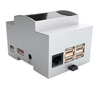 Digitalkey Case per Raspberry Pi 3/B+ su Guida DIN - Contenitore Modulare per Quadri Elettrici in PC/ABS Grigio (4 Moduli DIN) + Kit Dissipatore Attivo (25.0410000.RP3)