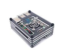 Digitalkey Case per Raspberry Pi 4 Acrilico con Ventola per Raffreddamento