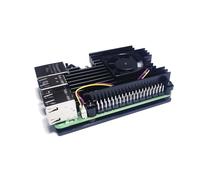Digitalkey Custodia Armor in Alluminio per Raspberry Pi 5 con Raffreddamento Passivo FanLess, Include Dissipatore e Ventola, Nero