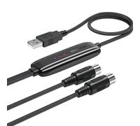DigitalLife Cavo Convertitore di Interfaccia USB-A a MIDI ( 5-Pin-DIN ) - Compatibile con Windows 11/macOS 14, MIDI-A01