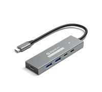 DigitalLife RhythmX Eco RX-10G USB-C Hub 10Gbps - Adattatore Multiporta 4 Porte USB 3.2 Gen 2 (2x USB-C + 2x USB-A) per Produttori Musicali, Strumenti MIDI e Flussi Studio, Metallo, OTG Compatibile