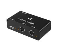 DigitalLife SynapseX Serie | Stand-Alone USB MIDI Host Bridge Box 1-In/1-Out, 5-Pin DIN, LED, Metallo - Per Principianti, Musicisti da Studio e Performance Live - Funziona Senza PC 【Nero, 1 pz/conf.】