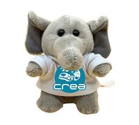 DIGITALSHIRT - Peluche Personalizzato Pulisci Schermo PC, Fondo del Pupazzo in Morbida Microfibra (Non Graffia lo Schermo) Orsetto di Peluche Piccolo Personalizzabile - Altezza 12cm - Elefante