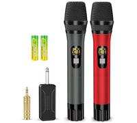 DigitConvert Microfono senza fili, UHF Cordless Dynamic Mic System, con ricevitore ricaricabile, set di microfono per sistema PA, DJ, canto, discorso, chiesa, feste, matrimoni