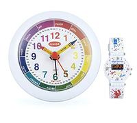 DigiTech con Una Sveglia Digitale Orologio per Bambini, Plastica, Plastica, Bianco, 10 x 4 x 10 cm