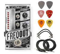 Digitech FREQOUT Natural Feedback Creator Bundle con 2 cavi patch, 2 cavi per strumenti e 6 plettri Dunlop assortiti