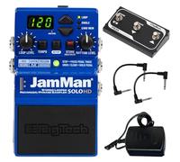 Digitech JamMan Solo HD Stereo Looper Pedale - Bundle con 2 cavi patch e interruttore a pedale FS3x a 3 pulsanti