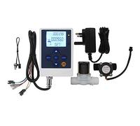 DIGITEN, controller con display LCD per il controllo del flusso d'acqua + contatore flussometro con sensore Hall G1/2' + elettrovalvola G1/2' normalmente chiusa N/C + adattatore di alimentazione DC