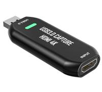 Digitpro Cam Link 4K - scheda di acquisizione esterna, streaming, registrazioni con DSLR, camcorder, webcam in 1080p60 o 2K50, facile connessione per OBS/Zoom/Discord - HDMI a USB 3.0, PC/Mac