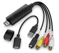 DigitPro Convertitore Video, Convertitore Audio RCA a USB, Scheda di Acquisizione Video USB 2.0, Converti VHS, VCR, Mini DV, Hi8, DVD per MAC/PC