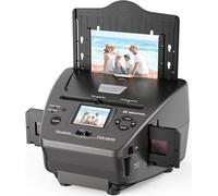 DigitPro Scanner per foto LCD da 22 MP, 2,4", scanner per diapositive e negativi, converte negativi da 35 mm/135 mm, diapositive e biglietti da visita in formato JPEG digitale, USB, scheda SD da 4 GB