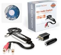 Digitpro Scheda di acquisizione audio digitale USB 2.0 per dischi in vinile, Grabber audio per cassette a convertitore MP3 digitale, supporto Win7/8/10 XP Mac OS