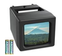 DigitPro Visore per diapositive da 35 mm per vecchie diapositive, proiettore con ingrandimento 2X per diapositive da 35 mm, alimentato a batteria (2 batterie AAA incluse)