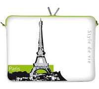 Digittrade LS136-15 Paris Notebook Sleeve Laptop neopren case custodia portatile borsa involucro protettivo 39,6cm (15,4 - 15,6 pollice) bianco