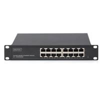DIGITUS Switch da 10", 16 porte, Gigabit Ethernet, non gestito, per installazioni di rete