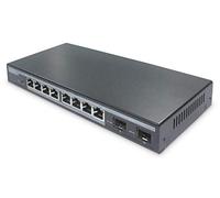 DIGITUS 10-Ports Gigabit Ethernet PoE Network Switch - L2 Managed - 8x RJ45 - 2x