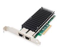 DIGITUS Scheda di rete server 10 Gigabit Ethernet - 2 porte RJ45 - NIC - Intel X540 BT2-10/100/1000/10000 Mbps
