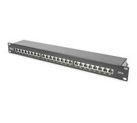 Cavo patch CAT 6A, classe EA, schermato, Patch Panel Nero, classe EA, schermato, RJ-45, Cat6a, Nero, Acciaio, Montaggio a rack, 1U