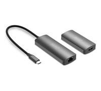 Digitus Estensore USB-C a HDMI DS-55343 – UHD 4K 120 Hz, 30 m LAN, Set Trasmettitore e Ricevitore