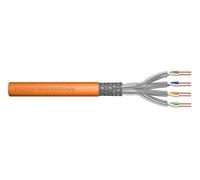 DIGITUS 500 m Cat 7 Cavo di rete - S-FTP (PiMF) Simplex - BauPVO Cca - LSZH Senza alogeni - 1200 MHz rame AWG 23/1 - Compatibile PoE+ - Cavo Ethernet - Arancione