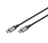 DIGITUS 8K/60Hz Cavo Displayport - da DP a DP - Displayport 1.4 - 4k/144Hz - 2 m - custodia in alluminio - nero