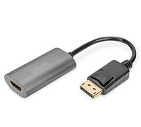 CONVERTITORE DISPLAYPORT - HDMI, 20 CM 8K/60HZ, GRIGIO, ALLOGGIAMENTO IN ALLUMIN