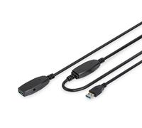 DIGITUS Active USB 3.0 extension cable - Repeater cable - USB A male to USB A fe