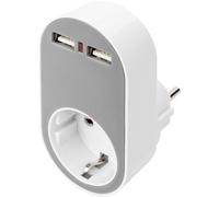 Digitus Adattatore 2x USB-A Grigio Ambiente interno