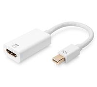 Digitus Adattatore attivo Mini DisplayPort - da mini DP a HDMI - HDMI 2.0 - Displayport 1.2 - UltraHD 4k - 0,2m - Bianco
