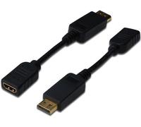Digitus Adattatore / Convertitore DisplayPort, DP - HDMI (DISPLAYPORT ADAPTER CABLE - DP-HDMITYPEAM/F0.15MW/LOCKBL) NEW