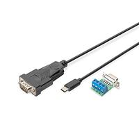 DIGITUS Adattatore da USB a seriale - Convertitore RS485 - Da USB 2.0 Type-C a DSUB 9M - Chipset FTDI FT232RL - Cavo di collegamento da 1 m