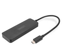 DIGITUS Adattatore grafico USB-C a 3 porte - Da USB-C a 3x HDMI - 4k60Hz - Trasporto multi flusso (MST) - Hub video - nero