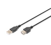 DIGITUS AK-300200-018-S1.8m Length USB 2.0 A Male - A Female Extension Cable - B
