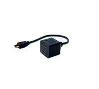 Digitus AK-330400-002-S 0.20m HDMI Y Splitter Cable with Gold Plated - Black