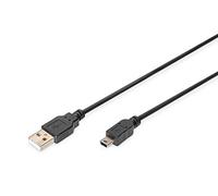 Digitus AK300130010S IONE Cavo di connessione USB 2.0, tipo A - mini B (5pin), Maschio/Maschio conforme a USB 2.0, nero