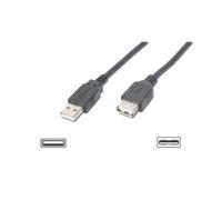 Digitus Cavo prolunga USB AK7013AL – 3 m USB 2.0 A-A maschio/femmina Nero