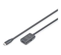 DIGITUS Cavo di prolunga attivo USB 3.2 Gen 1-5 m - Da presa a spina USB-C - plug & play - Fino a 5 Gbit/s - Nero