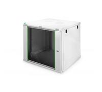 Armadio Rack 19 9 Unita' Da Muro (A)505 X (L)600 X Profondita' 600 Mm. Colore Grigio Porta Vetro