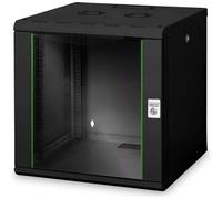 DN-19 12U-6/6-SW rack Da parete Nero, IT armadio Da parete, 12U, 100 kg, Lucchetti, Griglie, Nero