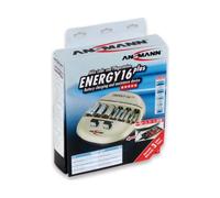 DIGITUS - Ansmann Energy 16+, 100-240V, 50/60 Hz, Nero, Argento, Interno, 9v, AA, AAA, C, D