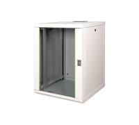 DIGITUS Armadio di rete, Rack 19 pollici, 16U, Montaggio a parete, Profondità 600mm, Carico 100kg, Serie Unique, Grigio