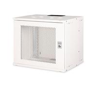 DIGITUS armadio di rete - rack 19 pollici 9 U - non montato - montaggio a parete - profondità 400 mm - portata 60 kg - porta in acciaio perforato - serie SOHO Pro - grigio