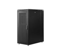 DIGITUS Armadio server - 19 pollici 26 U - 80 x 100 cm - Serie Unique Server-N - Portata 1200 kg - Profondità utile 943 mm - Porta in acciaio perforato - Nero