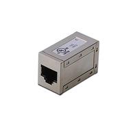 DIGITUS AT-AG 8/8 C6S - Accoppiatore RJ45 Cat 6-1 pezzo - Prolunga cavo LAN - Connettore cavo di rete Cat6 - Compatibile PoE+ - Accoppiatore modulare - Per switch, DSL, modem, router, PC - Argento