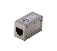 DIGITUS AT-AG 8/8 C6S - Accoppiatore RJ45 Cat 6-1 pezzo - Prolunga cavo LAN - Connettore cavo di rete Cat6 - Compatibile PoE+ - Accoppiatore modulare - Per switch, DSL, modem, router, PC - Argento