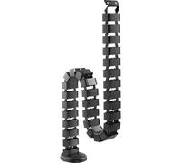 Digitus Avvolgicavo a spirale Plastica ABS, Metallo Nero flessibile (L x L x A)